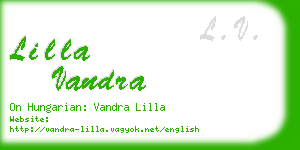 lilla vandra business card
